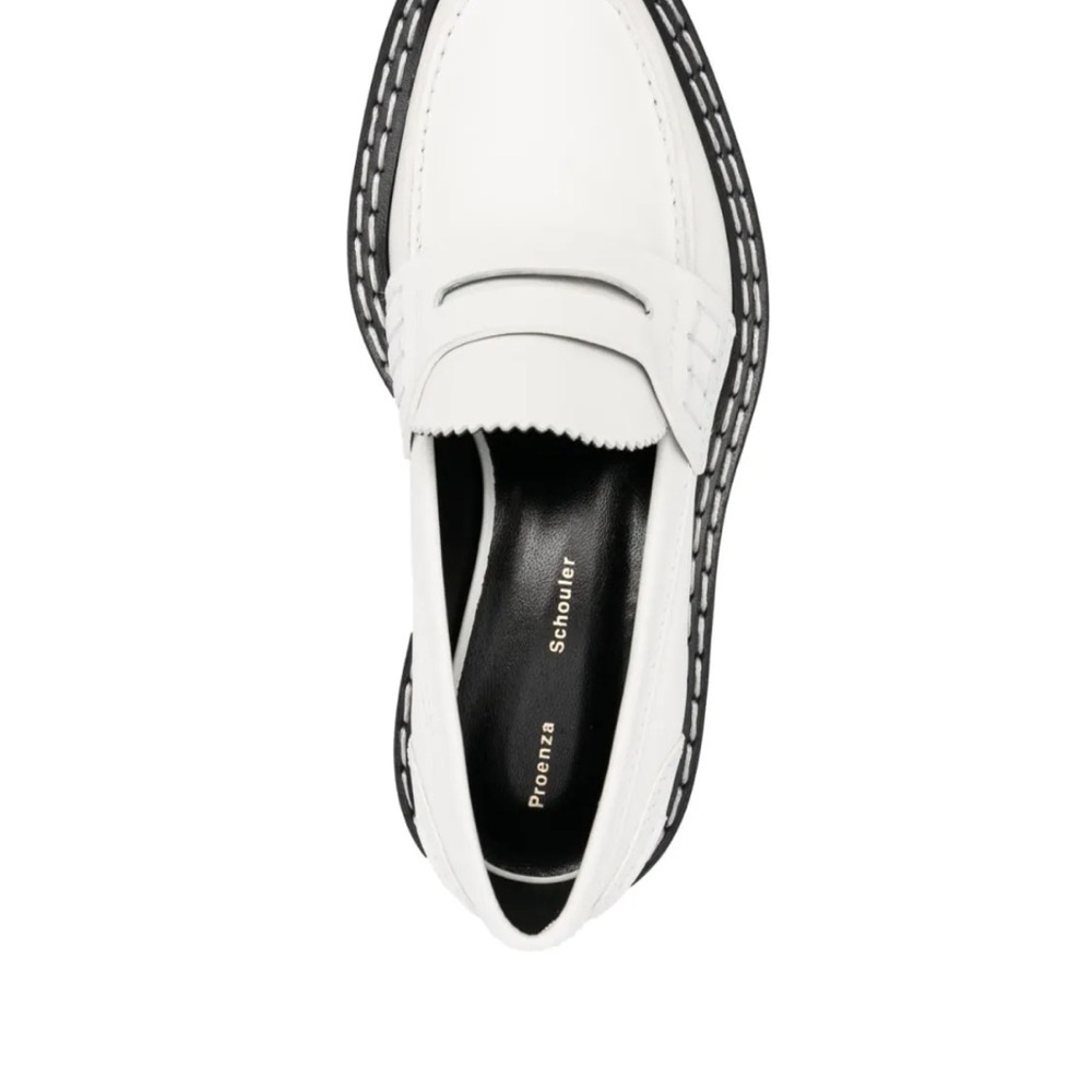 Proenza Schouler White and Black Platform Loafers - Picture 4 of 7